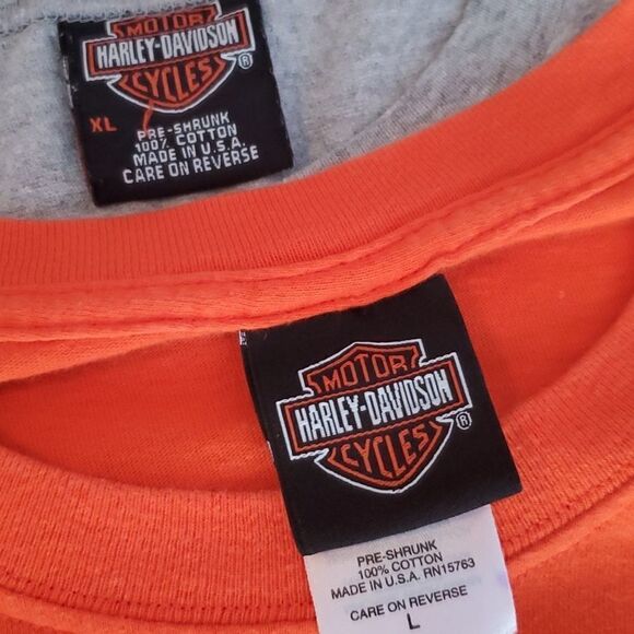 VINTAGE HARLEY DAVIDSON 2001 2003 GRAY ORANGE TSHIRT MUSCLE SHIRT SHIRTS L XL - Picture 15 of 16